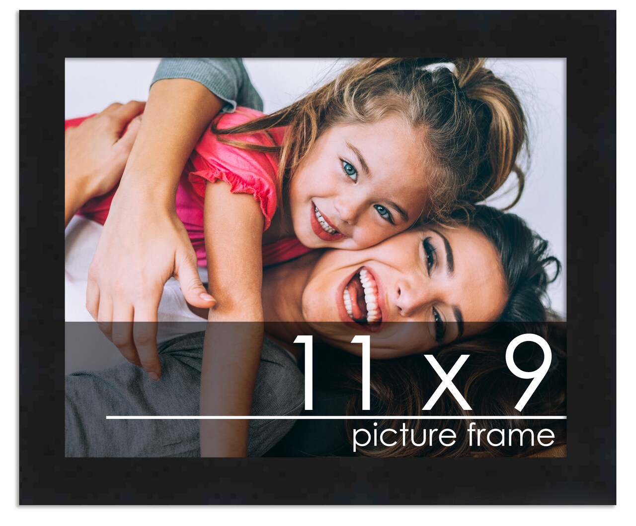 11x9 Solid Wood Picture Frame with UV-Resistant Acrylic & Acid-Free Backing, Available in 6 Finishes: Matte Black, Matte White, Metallic Bronze, Silver, Natural Wood Grain & Mahogany